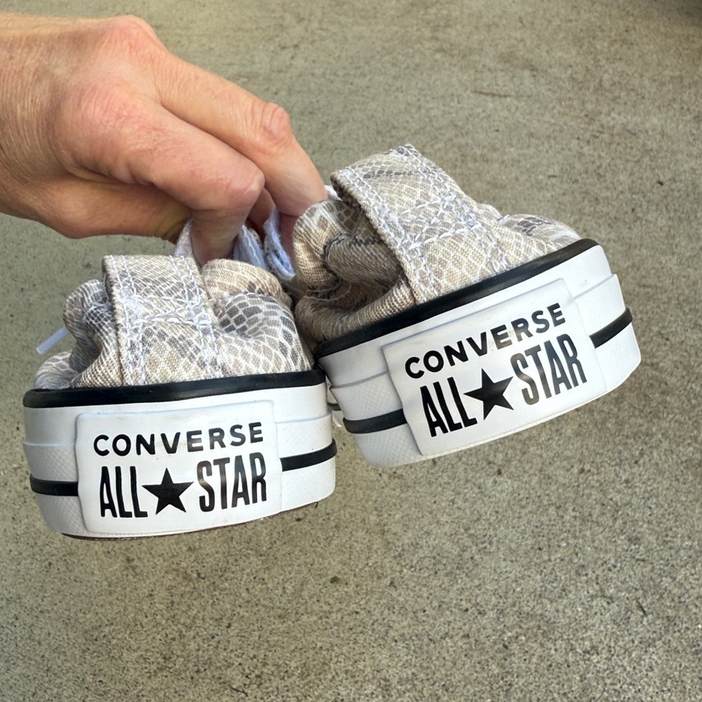 CONVERSE Shoreline Low 'Snake Print' Slip-on Sneakers Size 7 - Picture 5 of 11